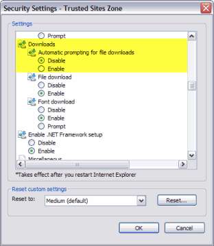 Downloads section
