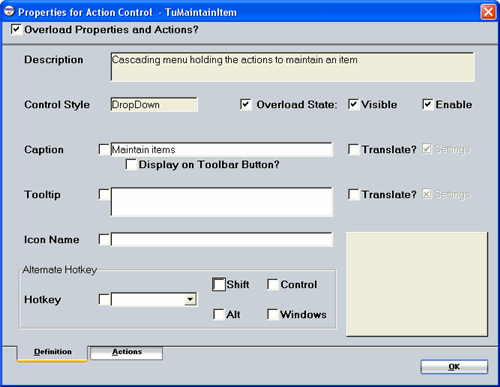 Overloaded Action Control
