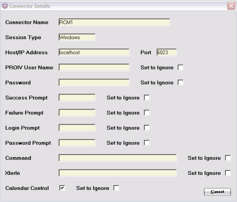 Connector details