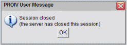 PROIV User Message box