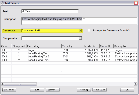 Test Connector